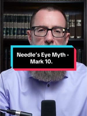 Needle’s Eye Myth - Mark 10. Dive into the Bible in One year series at www.1517.org/oneyear for the reading guide and to catch up on previous posts. #BibleinOneYear #biblestudy #oldtestamentstories #biblestudytime #christianitytok #christiantiktok #churchtiktok #churchtok #bibletok #biblereading #holyspirit #bibleversedaily #newtestament #biblereading #jesuschrist #religion #god #faith #Love #jesus #church #blessed #believe #biblicalhebrew #hebrew 