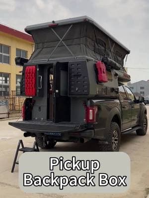 Pickup Backpack Box off-road RV#RV # #crosscountryRV #Rvtour #RVathome #rvcamping #AdjustableroofRV #heavytruckRV #offroadrv 