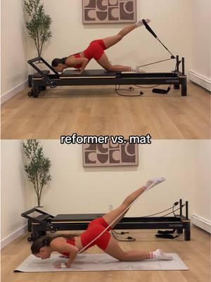 Reformer vs. Mat 🍒✨ Set by: @Glyder, LLC  Reformer by: @sculptreformer #fyp #goals #reformerpilates #pilates #reformerpilatesinstructor #reformerworkout #pilatesinstructor #pilatestiktok #matpilates #athomeworkout #reformervsmat 