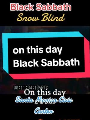 #onthisday #blacksabbath #snowblind #live 