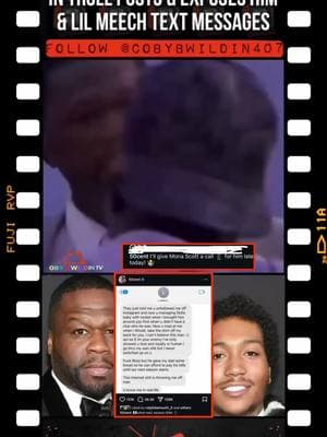 #50cent continues to #troll #lilmeech on #ig after he #leaked #textmessages of him trying to talk to him about beefing with his #dad #bigmeech #cobybwildintv📺 