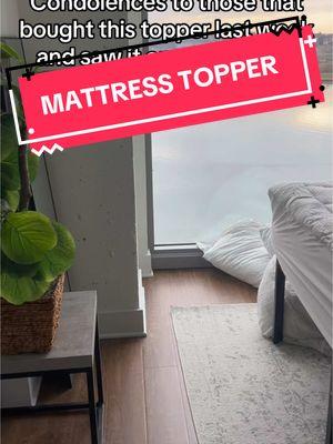 This topper is so nice !! Totally upgraded my bed! Finally sleeping like a baby #mattresstopperrecommendation #mattresstopper #mattresstoppers 