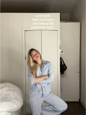 My bed has been my runway this week🤒🛏️ set is @WeWoreWhat. #sick #fluseason #fyp #nyc #pajamas #pjset #pjs #weworewhat #morningroutine #nycliving 