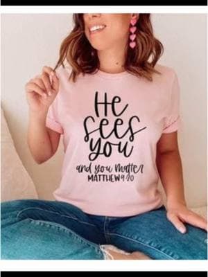 He Sees You and You Matter Christian tee with Bible verse #christiansweatshirt #godisinthisstory #godsgotthis #christianapparel #heseesyou #youmatter 