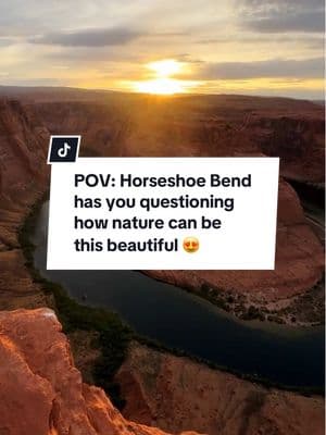 Feel small in the best way. Horseshoe Bend in Page, Arizona, isn’t just a lookout—it’s a front-row seat to one of nature’s greatest designs.  Imagine standing on the edge, feeling the desert breeze, and watching the Colorado River carve out a masterpiece 1,000 feet below. 🏜😍 Whether you’re chasing adventure or just a moment to breathe, this is where you’ll find it.   📸: @Michael Kagerer  #VisitTheUSA #BookThatTrip #NatureTok #TravelGoals #HiddenGems #HorseshoeBend #Arizona #Sunset #TravelTok #TravelIdeas @National Park Service @Visit Arizona