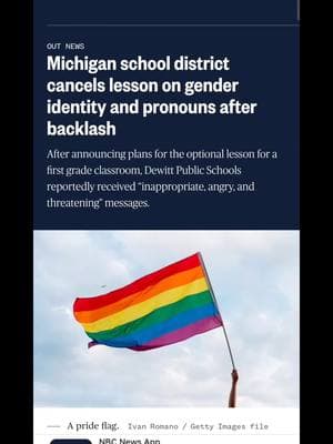 Michigan school district cancels lesson on gender identity and pronouns after backlash #genderidentity #pronouns #michigan 