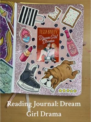 I’m swooning over Sig & Chloe🏒🥅💄🎶 Thank you to Netgalley and @Avon Books for the ARC of Dream Girl Drama💕 and thank you to @Tessa Bailey for writing it #BookTok #bookjournal #readingjournal #read #bookish #journaling #bookbujo #romancebooks #booktoker #readingjournalspread 