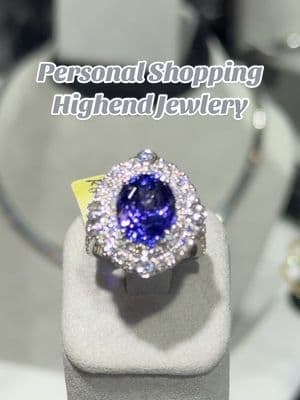 Carrie you have impeccable taste 🤌🏻 this beautiful oval cut Tanzanite ring surrounded by diamonds is hands-down my favorite thing I’ve purchased out here in Tucson. You better call me as soon as you get it cause I cannot wait to hear you screaming about it! #fyp #highendjewelry #jewleryshopping #personalshop #tanzanite #tanzanitering #diamonds #tuscongemshow #highquality #familyheirlooms 