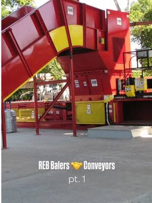 Pt. 1 of REB Balers 🤝 Conveyors - With over 40 years of experience designing and manufacturing Two-Ram Balers, we know what it takes to run an efficient operation. We're proud to offer a fully integrated solution for all your baling needs! ⚙️  Built by recyclers, for recyclers.  #balers #tworambalers #conveyors #recycling #industrialequipment #recyclingright #recyclingindustry #Sierramachinery 