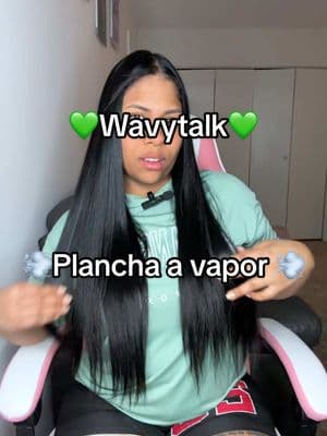 Cuida tu cabello de las planchas agresivas, te presento esta a vapor 💨💨💨💨💨💨💨#wavytalk #hairstyle #cabellosaludable #planchadodecabello #planchadevapor 