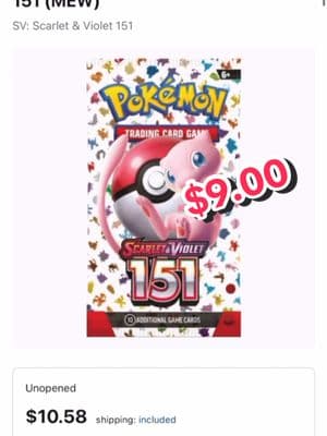 Under market pokemon deals! Check out our website for more under market deals! Link in bio #journeytogether #pokemon #pokemoncards #prismaticevolutions #pokemoncards #pokemontcg #pokemontiktok #pokemonpulls #pokemon151 