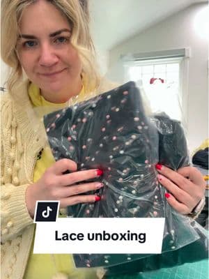 Let’s unbox some fine French lace! #fypシ #unboxing #unboxingvideo #frenchlace #luxury #behindtheseams #fashiondesigner #fashionbrand #handmadefashion #slowfashion