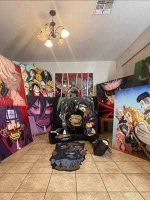 I made anime paintings 🤟🏾 #demonslayer #onepiece #naruto #anime 