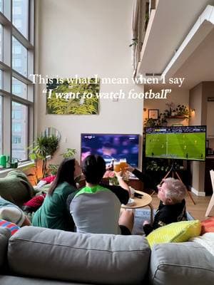 No better combo than footy, drinks, and good company 👌 really all I wanna do on the weekends these days 🤝 #relaxing #homedecor #apartmenttherapy #weekendvibes #interiordecor #loftapartment #interiordesign #japandi #eclecticdecor #mcm #fyp #ikea #apartmentdecor #plants #houseplant #cozyathome #washingtondc #PremierLeague #championsleague #liverpool #fpl #lfc #football #worldcup #Soccer #footy #epl #WeekendBliss 