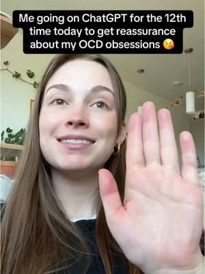 ChatGPT, Google, Reddit, etc. can all be very useful… until they’re used for constant reassurance. No amount of reassurance will be enough to satisfy OCD — it just results in us getting stuck in the OCD cycle. ERP (Exposure and Response Prevention) can teach us the skills to break that cycle! Download the NOCD app to learn more. #ocd #intrusivethoughts #exposureresponseprevention 