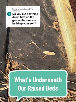 Replying to @garretjones29 Great question! When we built our raised beds, we placed a heavy-duty landscape fabric underneath to help prevent grass and weeds from coming up. In the past, we’ve also used cardboard as a natural barrier and then piled wood chips on top. This method has been really effective at keeping weeds down while still allowing for good drainage! #RaisedBedGardening #RaisedGardenBeds #GrowYourOwnFood #VegetableGarden #GardenBeds #NoDigGarden #OrganicGardening #GrowYourOwn #DIYGarden #GardenDIY #HomesteadGarden #SustainableLiving #SelfSufficiency #Permaculture #FoodSecurity #GardeningTips #seedtospoon #fromseedtospoon