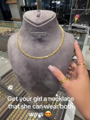 1 necklace 2 styles 😍 #gold #gift #nj #jewelry #price #new #ArabTikTok #21kgold #fypage #engagementring #مشالله #jewelrybusiness #viral #newjersey #pennsylvania #ذهب #paterson #jordan #beauty #jewelrytiktok 