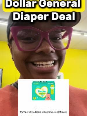 Easy Pampers diaper deal at Dollar General! Save 55% on Sat 2/8 with $5 Off $25 coupon! #dgdeals #babydeals #savingmoneyhack #easycoupondeals #dollargeneralcouponing #pampersdiapers 