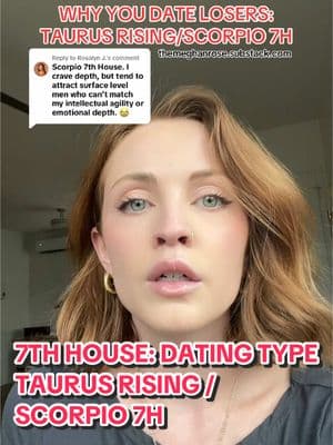 Replying to @Rosalyn J. WHY ARE YOU DATING THE SAME TYPE OF PERSON? ❤️‍🩹 let’s look at your 7th house #astrology #scorpio #taurus #taurusrising #risingsign #7thhouse 