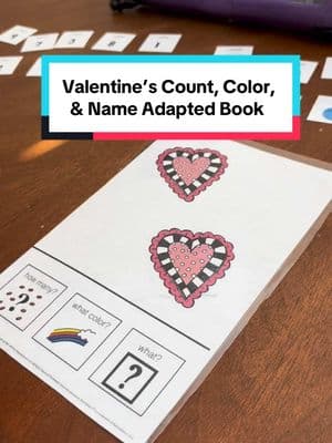 Get Prepped for Valentine’s Day with a Count, Color, & Name Adapted Book 💕 Follow along as Sandy K works through counting, identifying colors, and more all while utilizing her aac device.  #aac #aacdevice #specialneeds #specialeducationteacher #specialeducation 