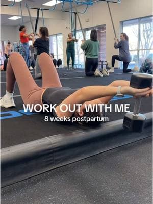 Workout with me 8 weeks postpartum💪🏼 I started back at @Burn Boot Camp after having my second baby and I am feeling  so accomplished after each workout! Moving my body throughout my pregnancy and so early postpartum has been a game changer compared to my first!  • • #postpartumjourney #postpartumbody #postpartumrecovery #8weekspostpartum #workoutmotivation #workoutwithme #momswholift #burnbootcamp #mombody 