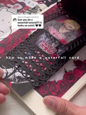 Replying to @Buggie  better late than never ٩( ᐛ )و hope it helps #waterfallcard #waterfallcardtutorial #cardmaking #papercraft #animejournal #journaling #sunakonakahara #stationery 