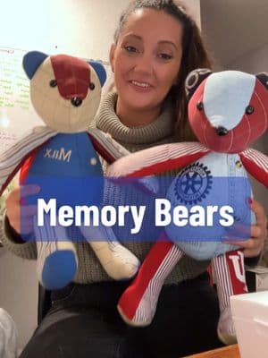 🐻MEMORY BEARS🐻 8 memory shirts and a GE grocery bag was sent to me to be transformed into 2 beautiful memory bears. #lavaughncottage #lavaughncottageanimals #memoryanimalsfromclothing #memoryanimals #stuffedanimals #memorybears #stuffedanimalsoftiktok #reuse #inmemory #max #dad #inmemoryofdad #GE 