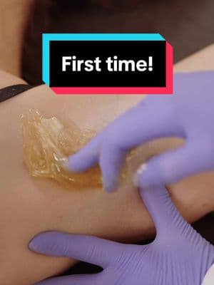 I always love when I get to give people their first sugaring experience! Want to learn how to improve your technique? #bodysugaring #body #sugaring #sugaringhairremoval #sugarwaxing #esthetician #BeautyTok #sugarwaxtutorial #sugarwax #satisfyingvideo #underarmwaxing 