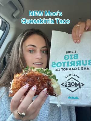 NEW Moe’s Quesabirria Taco 🌮 🥩🧀🌶️🧄 #moes #moessouthwestgrill #moesorder #birriatacos #quesabirriatacos #taco #fastfood #tacotime #moessouthwestgrillbirrataco #newfood 