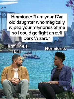 That had to be an interesting conversation😅 #hermionegranger #hermione #deathlyhallows #battleofhogwarts #avadakedavra #deatheater #tomriddle #dumbledoresarmy #roomofrequirement #marauders #fredandgeorgeweasley 