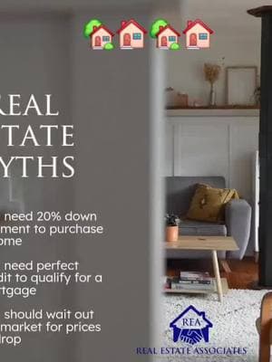 "Don't fall for these common real estate myths! From needing a 20% down payment to always selling in the spring, there's a lot of misinformation out there. Contact us to separate facts from fiction. seekadvicefromtheexperts"Ready to become a homeowner? DM or Call/text Tessa Spigner/Broker/Real Estate Associates 803-261-4951 #fypシ  #fyp ##screalestate #southcarolina #ncrealestate #midlands #upstatesc #garealtor #garealestate  #realestateassociates #realestatemyths #realestatefacts #dontbelieveeverythingyouhear 