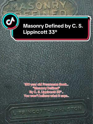 This 100 year old Freemason book will blow your mind 🤯 #gnosticpope #thisisfreemasonry #exfreemason #freemasonry #freemasons #esotericfreemasonry #masontok #scottishrite #BookTok #masonictok #conspiracy #conspiracytheory
