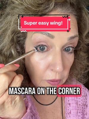 Don’t even worry about that “winged” look!  I have older eyes and really don’t spend that much time on eye makeup but I love to smudge my mascara into a light little wing.  Ever try this?  What do you think about this brush?   Want to know more about the brush?  Comment “brush.”  Want to know more about anything?  Comment “anything!” 🥰 #maturemakeupover50 #lashbrushes #naturalcurls #mascarahacks 