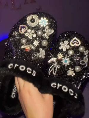 Black Rhinestone Crocs!! So cute I love them sm🤗#bellathemua8 #fyp #crocs #rhinestones #DIY #viral #transformation #foryou #trending #trends #bling #blingcrocs #rhinestonecrocs #rhinestone #gems #rhinestoneshoes 