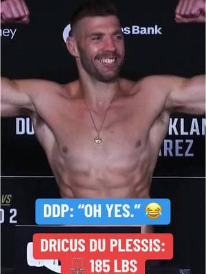 #DricusDuPlessis was HYPED after making weight for his second #UFC middleweight title defense 🏆😂 #UFC312 #MMA #combatsports #champion 