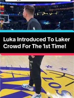 Luka Introduced to Laker fans for the 1st time! 🎥 @nba  🏀 #lukadoncic #Luka #lukamagic #lakernation #lakers #NBA #basketball #slovenia #explore #tiktoksports #jamonboltonshow