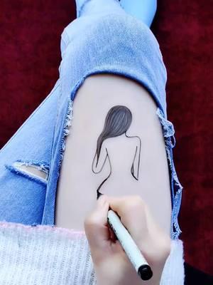 Fate is always like this, there are feelings even without speaking up. The person you like at first glance will never be forgotten for a lifetime!#Backview #Smallfreshtattoo #Simpledrawing 