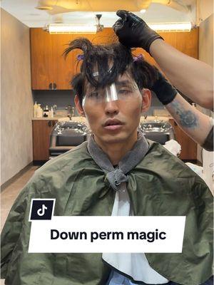 When your temples are introverts, but your cheekbones are party animals 😭😭😭 #koreanhair #menshaircut #menfashion #koreanperm #downperm #asianbarbers 