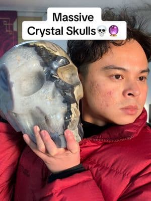 We just made a bunch of massive skulls, which one do you like the best? #crystalskulls #massivecrystals #statementpiece #crystaldealer 