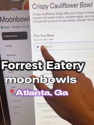 MOONBOWL @moonbowls ‼️ : Forrest Eatery 📍 800 Forrest St NW, Atlanta, GA 30318 : Ordered:  Crispy Cauliflower Bowl w/ jasmine rice, roasted broccoli, shredded cabbage & sesame ginger kale slaw *Gochujang sauce  : Stop in and try them for yourself.  : : 🎥 FULL REVIEW ON YOUTUBE 🎥 🔗 LINK IN BIO🔗 : #atlantafoodie #atleats #atlantaeats #atlfoodblogger #plantbasedvegan  #plantbasedeating  #instagramreels #reelspage #reelsvideo  #reelsinstagram #instareels #atlinfluencers #exploreatl #atlantaga #yelpatlanta #atlantarestaurants #thingstodoinatlanta #atlfoodies #atlantarestaurants #blogger #atlanta #atldining #atlantafoodblog #veganfoodies  #veganatlanta #foodiesofinstagram #foodblogger #cauliflowerbowl #veganbowls #veganbowls   