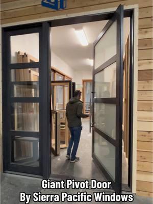 Pivot doors are a modern alternative to a traditional style door. With the right application these doors can be the perfect upgrade! #cclhomescapes #capecodlumber #framinglifestyle📐🔨 #construction #carpentrytips #pivotdoor #modernconstruction #entrydoor 