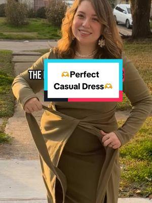 I LOVE THIS DRESS!! Perfect for work and church! Casual, and very flattering! #yozyfashion #casualoutfits #casualdress #ribbedwrapdress #longknotdress #tieddress #dressthathidestummy #tummycontroldress #fupahider #plussizefashion #midsidefashion #midsizestyle #midsizequeens #wrapdress #apronbellyfriendly #apronbelly #FrisianFlagENERGOplus 