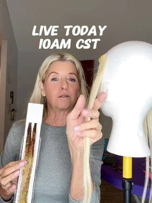 #LiveToday hairstylist welcome to give me some tips. It should be entertaining. I am not a hairstylist, but I’m going to be installing these tinsel hair pieces into clip in extensions @Full Shine Hair @fullshinehairextensions @Full Shine Official @Freya 