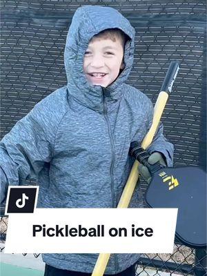 I love being a mom because every day is an adventure with this nugget and he finds joy in the smallest things 🥹 He begged me to take him out to play pickleball and ended up spending more time playing with the ice lmaoooo that’s okay though #boymomlife #pickleballislife #wintersports #thingstodoiniowa 