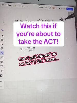 If you’re taking the February ACT, you better be able to solve a tricky math quadratic / polynomial question like this if you want to get a score of 30 or more! #satprep #sattutor #actprep #acttutor #februaryact #actmath #actmathprep 