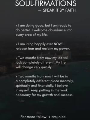 I am ready .. written by @James Polynice #speaklife#soulfirmations#abundance#godsgrace#blessings#faithoverfear#claimit#jamespolynice#imready#doinitwellat56💋#morningmotivation#fyp