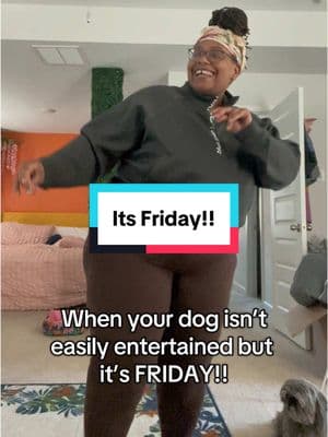 My dog really don’t be with my shenanigans 😂😂  but imma always jam out!  Happy Friday yall! #happyfriday #cheerstotheweekend #shihtzuoftiktok #jamming #dancingwithmydog #girlwiththegap_ 