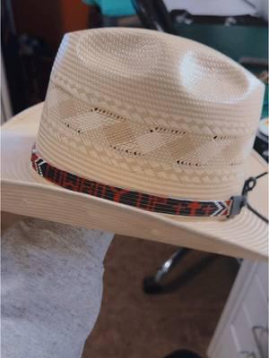 Custom Hatband!  #customhatband #beadedhatband #hatband #SmallBusiness #western #fyp #beadwork 