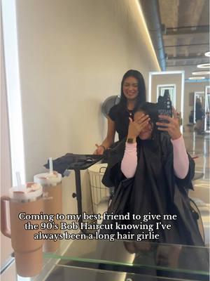 Okaaay I’m scared!!!! Ive always had long hair. @Christina Longoria #90sbob #salonday #haircutday #longhairtransformation #comewithmetothehairsalon #fyp #houstonhairstylist #imcuttingmyhair #imscared 