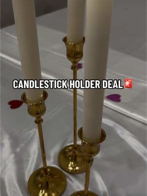 🚨TRIPLE DEAL!!🚨 You can get these dirt cheap for your wedding centerpieces! RUN while it’s still on sale! #weddingcenterpieceideas #weddingcenterpiece #weddingdecor #2025bride #TikTokShopLoveAtFirstFind #tiktokshopvalentinesday #valentinesdaysale #candlestickholders 